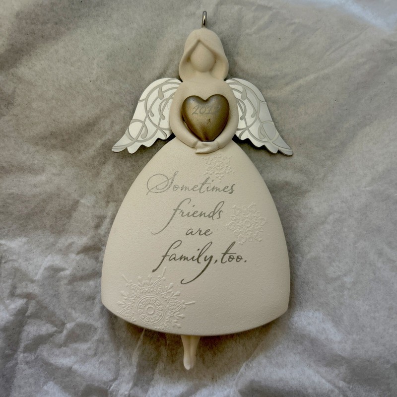 Hallmark Keepsake Ornament Angel of Friendship Heart 2012 White Friends Family