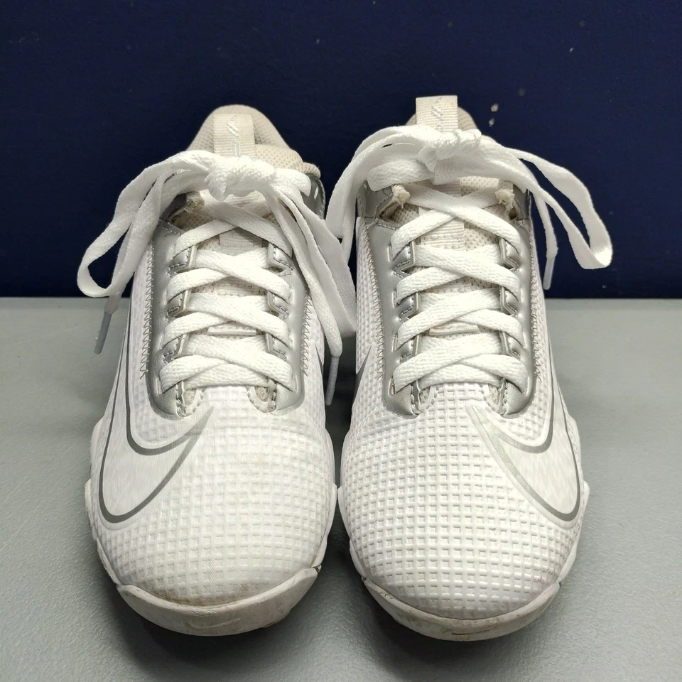 Nike Vapor Edge Shark 2 Football Cleats Youth Size 2.5Y White Gray DH5089-102 - Image 2 of 4