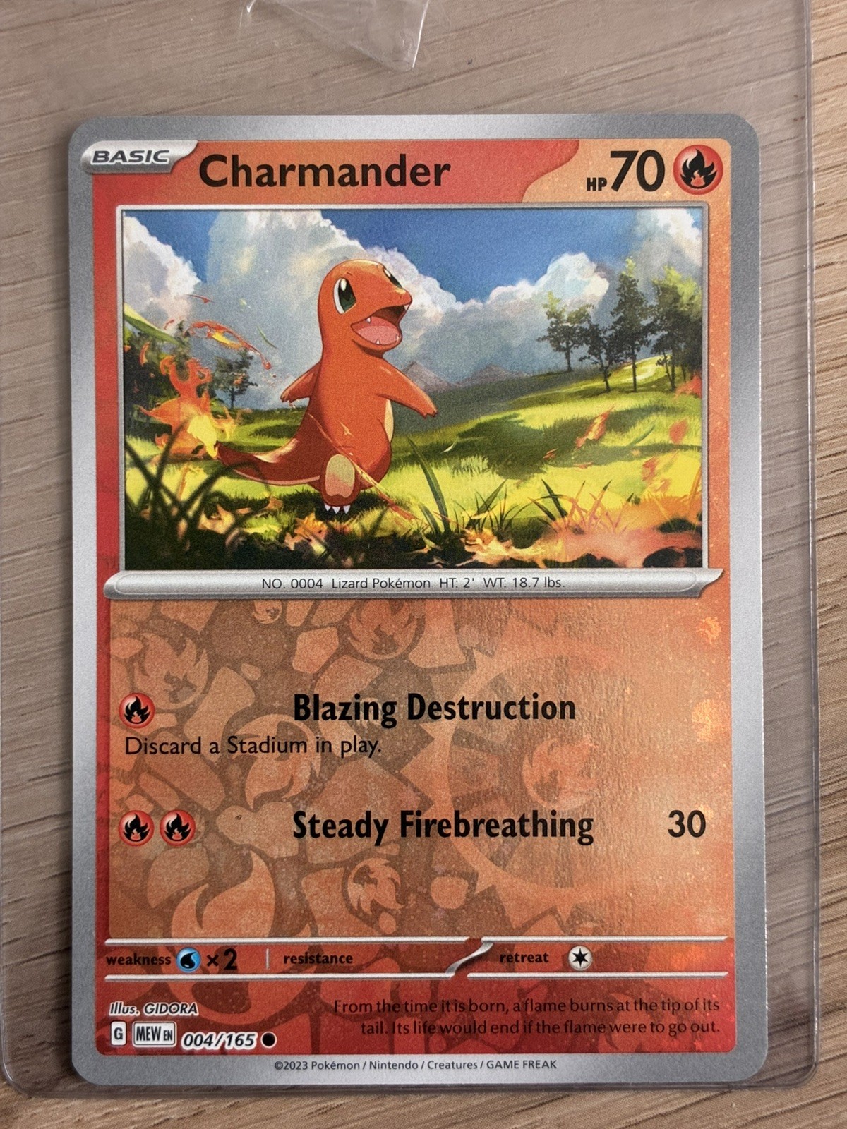 NM Charmander 4/165 Sv: Scarlet & Violet 151 Reverse