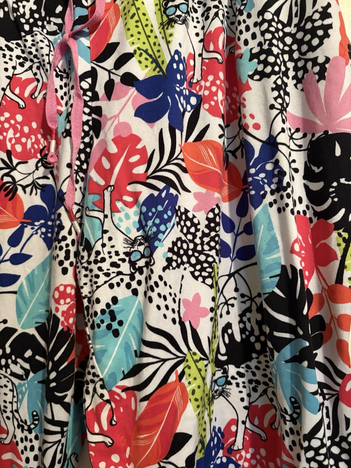 Comfort Code Cropped Length Tropical Leopard Prin… - image 2