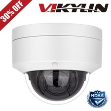 Vikylin 4K 8MP IR Dome Metal IP Camera PoE w/ MIC Human/Vehicle Detection NDAA