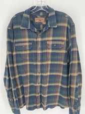 Vintage Orvis Shirt Mens XL Plaid Corduroy Flannel Outdoor Button Up 4 Pockets