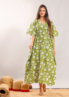 Schöne geblümte Baumwolle handgefertigte Frauen Kleidung Strand Cover Up Kaft...