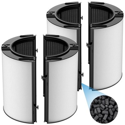 2-Pack 360° Glass HEPA & Activated Carbon Filter Set for Dyson Air Purifiers