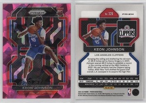 2021-22 Panini Prizm Pink Ice Prizm Keon Johnson #326 Rookie RC