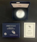 2013 W American Silver Eagle Choice Proof Bullion $1 Coin OGP COA