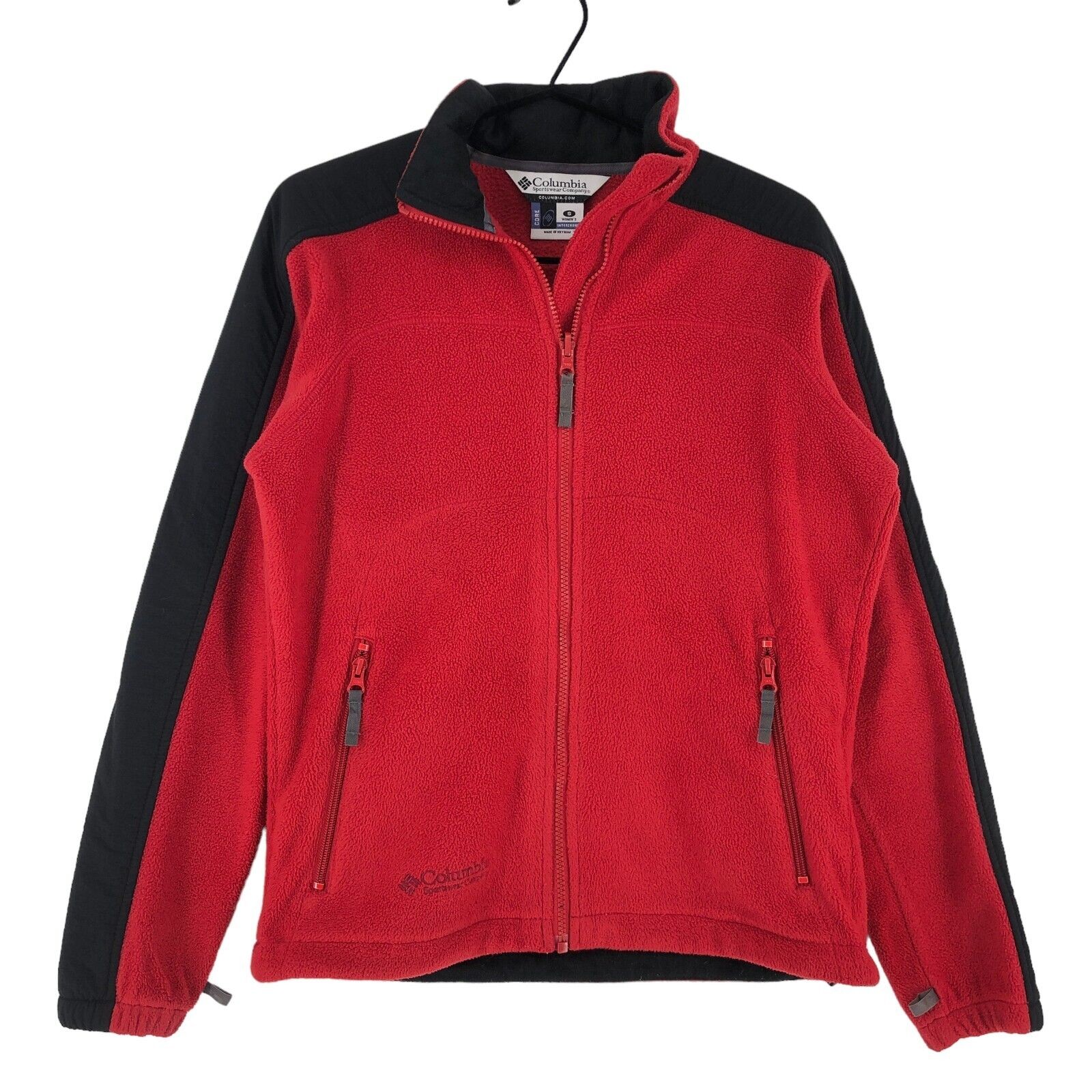 COLUMBIA Chaqueta De Forro Polar Con Cremallera Completa Para Mujer Roja Talla S