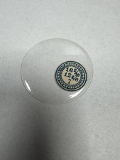 Vintage Unmarked Round Glass Pocket Watch Crystal 36.58mm 16 2/8 12 4/8 7 Clear