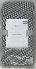 Pottery Barn Kids Geo JACQUARD Crib Skirt NWT TV