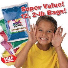 SandS Art Sand Asst 24 lbs 12 Colors Kids Sand Art Craft Decor
