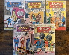 Action Comics Lot of 5 DC Comics Vintage Set Bundle 1960s Key comics