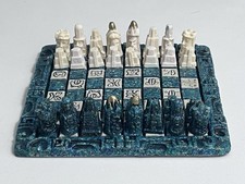 Mini 6  x 6  Aztec Mayan Themed Chess Set - G...