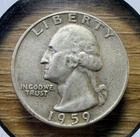 1959-D Washington Quarter - Actual Coin Shown - Free Shipping & Tracking INV#125