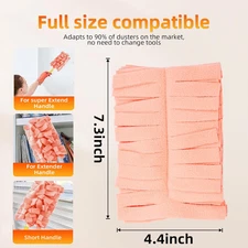 Fleece Duster Refills 8 Pcs Heavy Duty, Washable & Reusable Duster Pads, 360°...