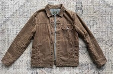 Flint & Tinder Flannel-Lined Waxed Trucker Jacket Medium Excellent Huckberry