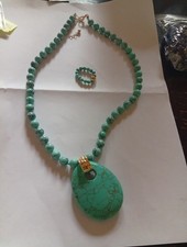 collana E Anello pietre dure naturali Turchese 