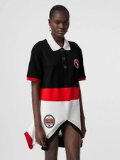Burberry Striped Cotton Polo Shirt Dress XS R...