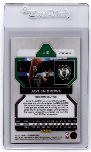 2021-22 Panini Prizm #97 Jaylen Brown Red White and Blue - Picture 2 of 2