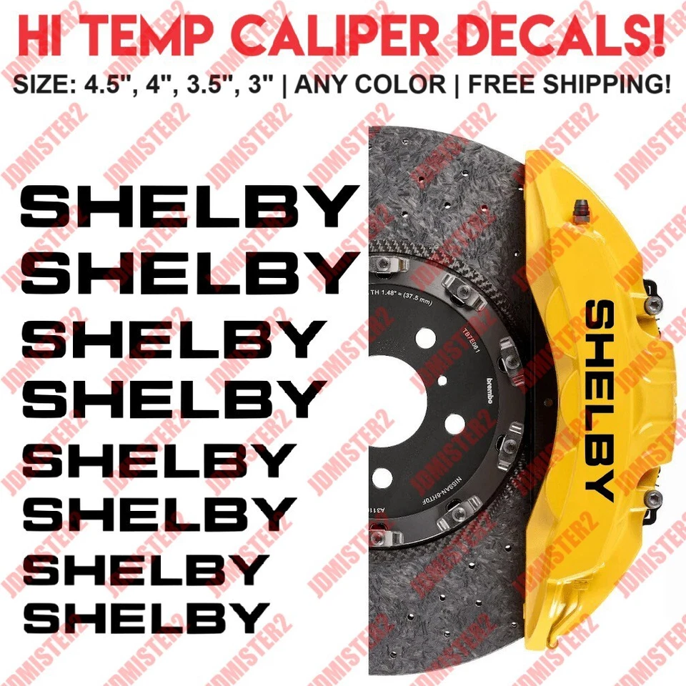 Shelby Brake Caliper Decal High Temp Ford Mustang Sticker Vinyl