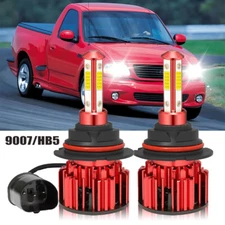 2x 9007+HB5 LED Headlight Bulbs Kit 6500K White High Low Beam Light Super Bright