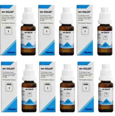   ADEL 1 Drops 20ml X 6 Pack apo-Dolor Natural Pain Relief Homeopathic Drops