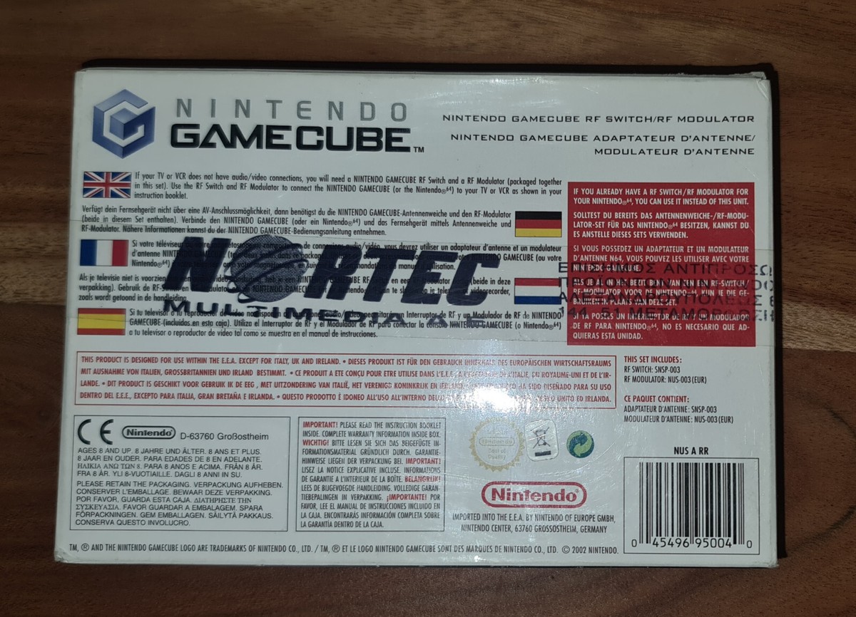 Original NINTENDO GAMECUBE RF SWITCH/RF MODULATOR Boxed NEW