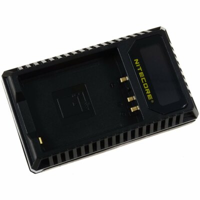 Ladegerät Nitecore FX1 für Fuji Camera Akkus Dual Slot USB mit LCD-Display 5V   