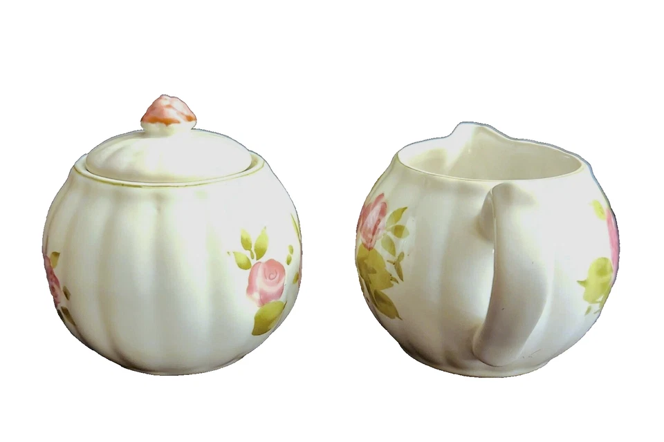 Gibson Roseland Porcelana Gres Vintage Azucarero con Tapa y Juego de Crema Foto 2 de 4