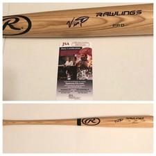 VICTOR ROBLES SIGNED RAWLINGS BASEBALL BAT WASHINGTON NATIONALS JSA COA 