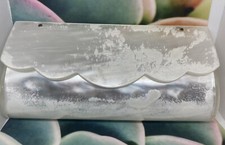 VINTAGE SAKS FIFTH AVENUE MOTHER OF PEARL LUCITE CLUTCH PURSE RARE GORGEOUS