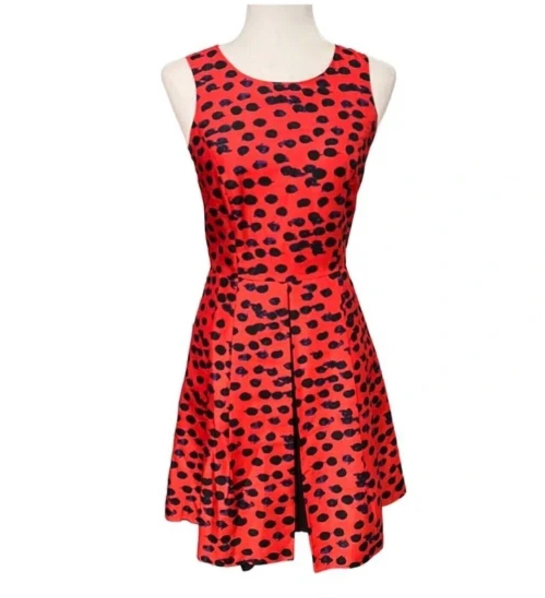 red mini dress with black polka dots Kensie Women's Dot Size XS Ruffle dress Buying Options:Purchase Simple A Line Little The adjustable neck tie cf-color-purple
