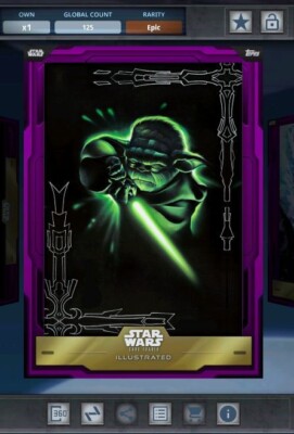 Digital Star Wars Card Trader Illustrated CTI Yoda 125cc