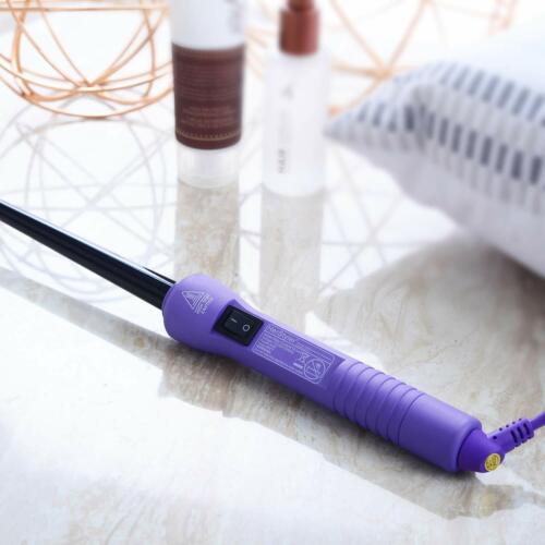 Herstyler Baby Curl Purple Small Compact Travel Ceramic Heat Barrel Teflon Wand - Imagen 2 de 8
