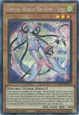 x1 Virtual World Mai-Hime - Lulu - MP21-EN173 - Prismatic Secret Rare - 1st Edit