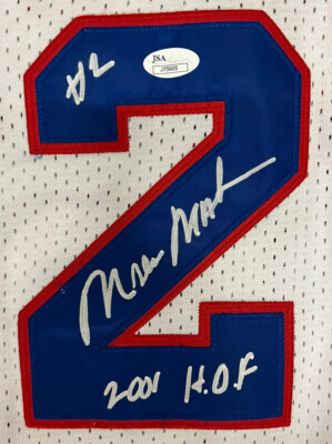 Moses Malone Signed Philadelphia 76ers (2001 HOF) Jersey JSA | eBay