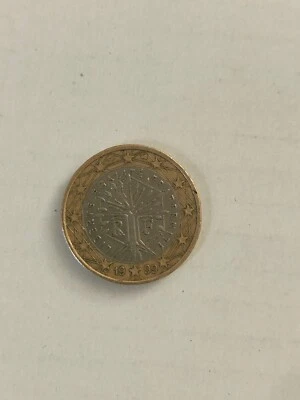 1 euro coin / France dated 1999 - circulated Pièce 1 euro / France de 1999 - Photo 1/2