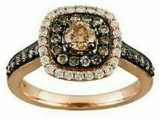 2.2Ct Chocolate Lab-Created Diamond Engagement Wedding Ring 14K Rose Gold Plated
