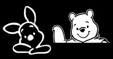 Piglet Winnie the Pooh White Vinyl Decals Car Window Laptop Tablet Tumbler