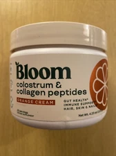 Bloom Colostrum & Collagen Peptides Orange Cream Gut Health 4.23 Oz (S9)