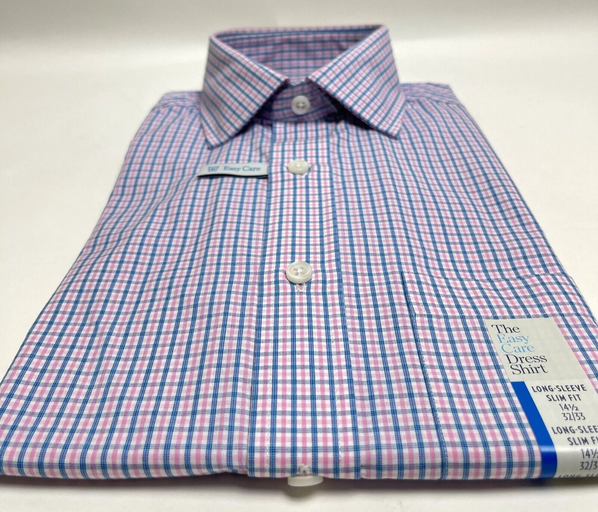 croft and barrow slim fit dress shirt croft & barrow | Shirts | Mens Croft Barrow Slimfit Short Sleeve Woven Buttondown Shirt Xl Pink Blue
