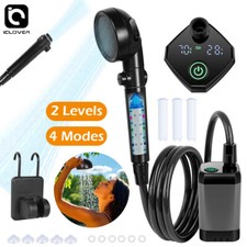 Portable Camping Shower Pump 6000mAh Rechargeable Outdoor Beach with Filter Head