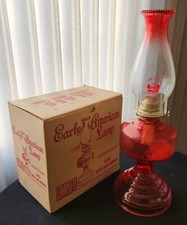 ALPHA XI DELTA Early American Oil Lamp Homesteader RUBY Red With Original Box