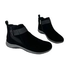Easy Spirit Women's Hadely Ankle Booties Black Suede 11M