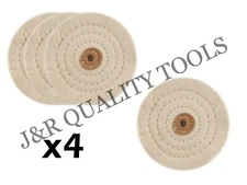 4 PACK 6" BUFFING SOFT POLISHING BUFFER POLISH WHEEL FOR BENCH GRINDER