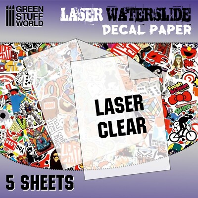 Waterslide Decals - Laser Transparent - Hobby Stickers Diorama Miniatures 