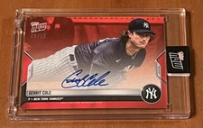 2022 TOPPS NOW #OD-41D GERRIT COLE - AUTOGRAPH # 9/10 - ROAD TO OPENING DAY