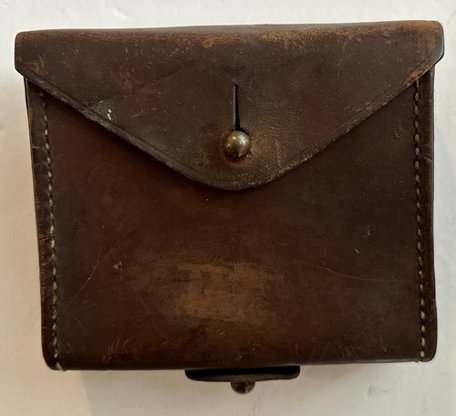 Antique Leather Military Cartridge Case Free Shipping