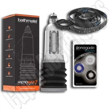 BATHMATE HYDROMAX 7 WIDE BOY CLEAR BUNDLE HYDROPUMP WATER PENIS ENLARGER