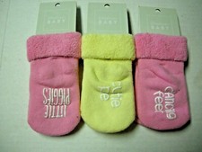 Silly Socks W/Grippers By Stephan Baby, Girl, 3 Pack, Socks Size 6-12 Months