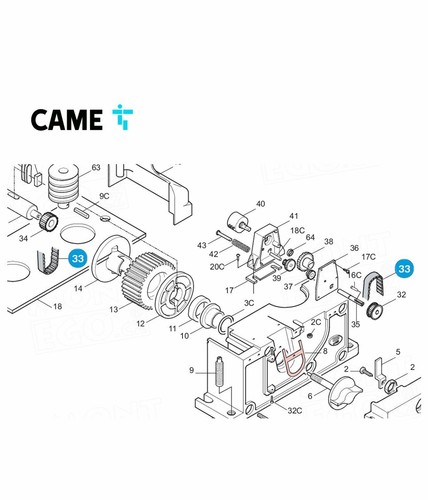 CAME 119RIBX011 Cinghia trasmissione encoder BX - Imagen 2 de 2